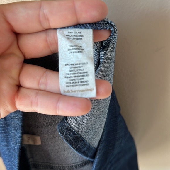 SOFT SURROUNDINGS Denim Petite Pull-on Mini Skirt - Picture 6 of 6